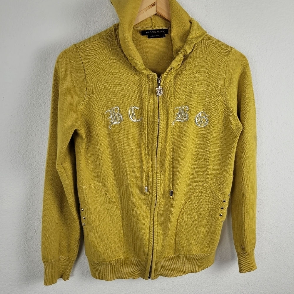 Bcbg vintage 90s embroidered hooded sweater - Picture 11 of 14